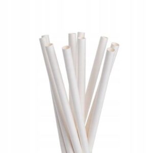 Słomki papierowe białe