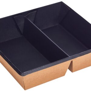 Pojemnik papierowy 2-dzielny czarny 1200 ml
