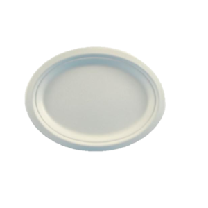 Talerz owalny z trzciny cukrowej 26 cm (50 szt.)