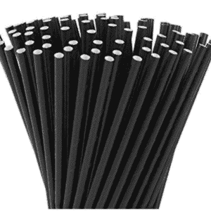 Słomki papierowe czarne z dyspersją wodną